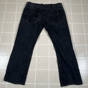 Rock Revival Mens Black Jeans Size 40 Steven Straight Denim Y2K